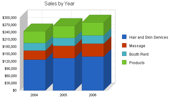 Hair replacement and salon business plan, strategy and implementation summary chart image