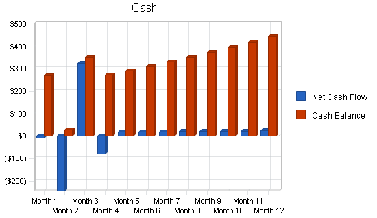 Soho computer consulting business plan, financial plan chart image