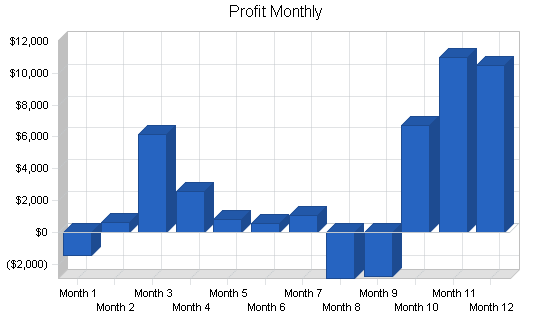 Real estate brokerage business plan, financial plan chart image