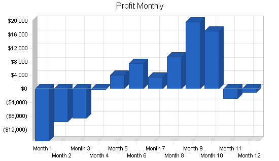 E-commerce internet business plan, financial plan chart image