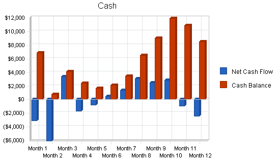 Real estate broker business plan, financial plan chart image