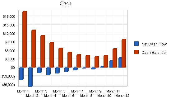 Personal insurance agent business plan, financial plan chart image