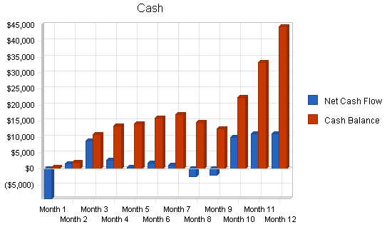 Real estate brokerage business plan, financial plan chart image