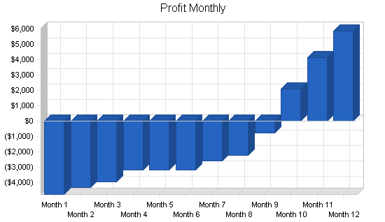 Electronics repair shop business plan, financial plan chart image