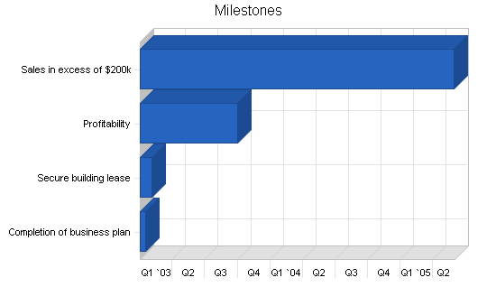 Packaging and shipping business plan, strategy and implementation summary chart image