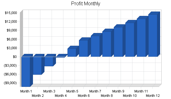 Self-storage business plan, financial plan chart image