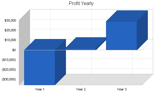 Sandwich restaurant business plan, financial plan chart image