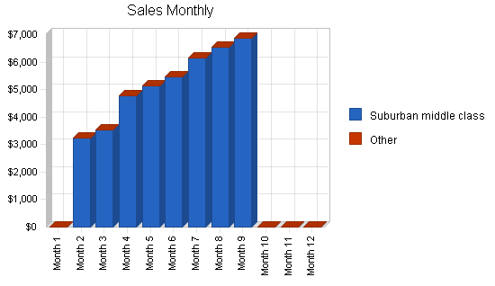 Lawn landscaping business plan, strategy and implementation summary chart image