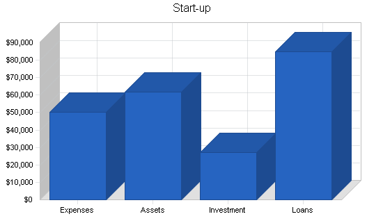 Laser tag gaming center business plan, company summary chart image