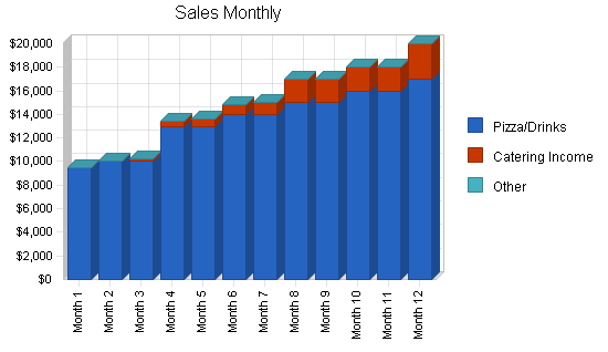 Pizza delivery business plan, strategy and implementation summary chart image