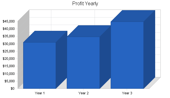 Veterinary clinic business plan, financial plan chart image