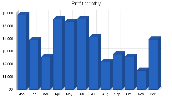 Salsa manufacturer business plan, financial plan chart image