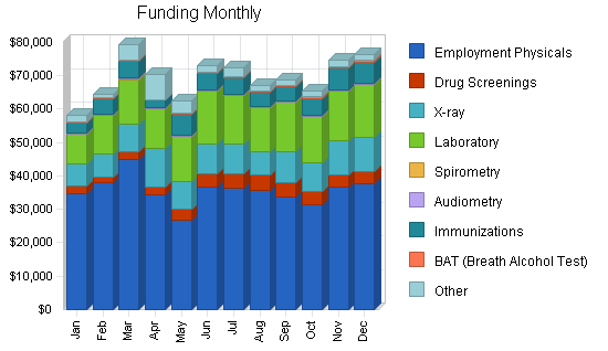 Occupational health business plan, strategy and implementation summary chart image