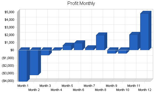 Horse reseller business plan, financial plan chart image