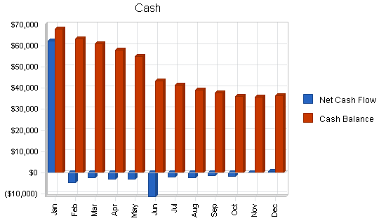 Bicycle manufacturer business plan, financial plan chart image