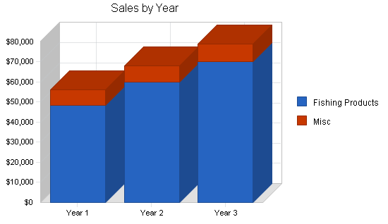 Fishing shop business plan, strategy and implementation summary chart image