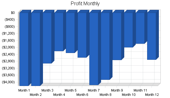 Sandwich restaurant business plan, financial plan chart image