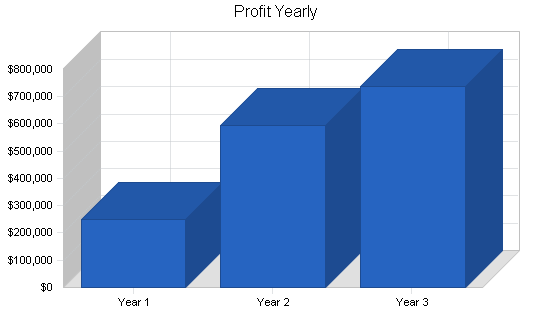 Computer support business plan, financial plan chart image