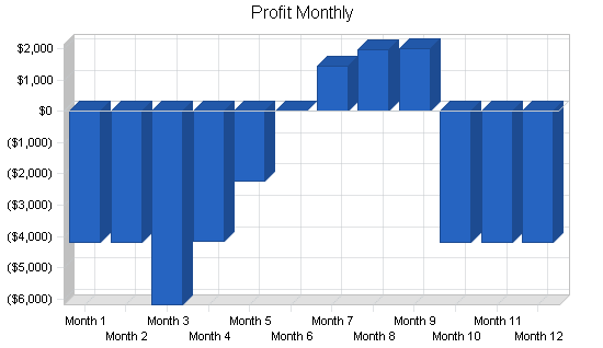 Construction repair business plan, financial plan chart image