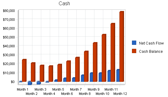 Veterinary clinic business plan, financial plan chart image