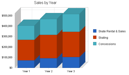 Roller skate rink business plan, strategy and implementation summary chart image