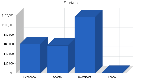 Online services business plan, company summary chart image