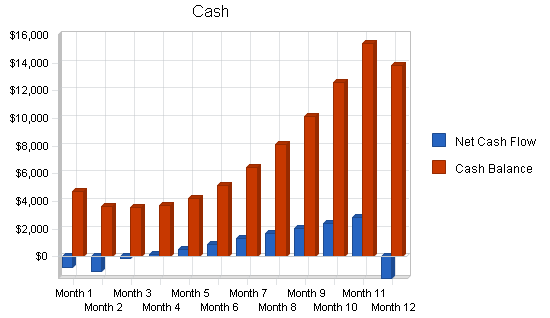 Automated accounting business plan, financial plan chart image