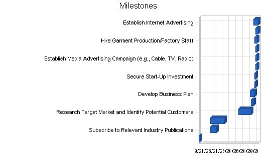 Family clothing business plan, strategy and implementation summary chart image