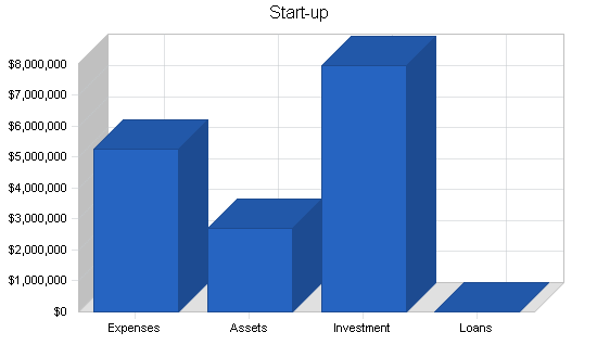 Nightclub resort complex business plan, company summary chart image