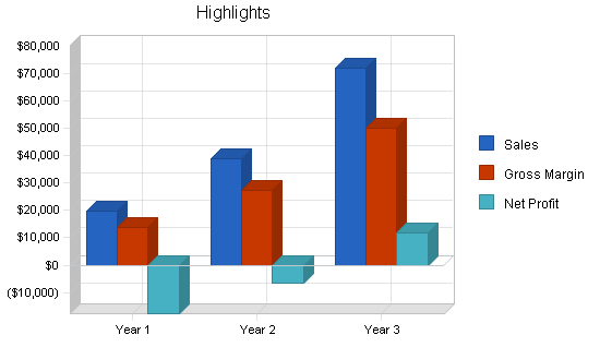 Mlm cleaning products business plan, executive summary chart image