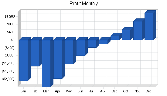 Sports memorabilia business plan, financial plan chart image