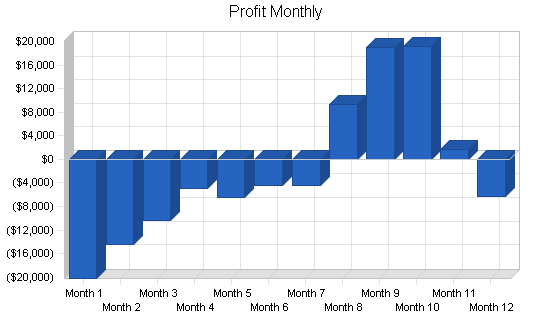 Consulting seminars business plan, financial plan chart image