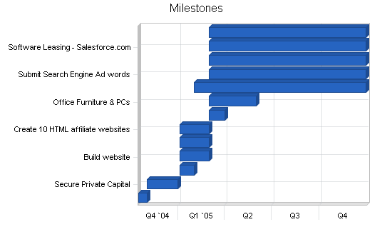 Internet media advertising business plan, strategy and implementation summary chart image