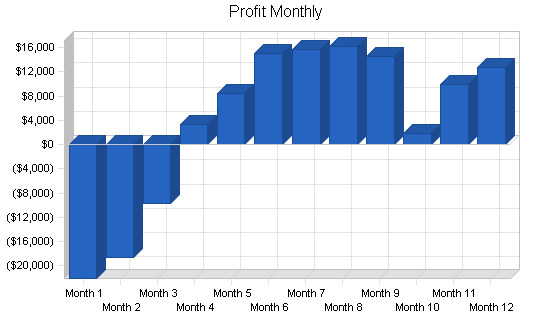 Inventory control software business plan, financial plan chart image