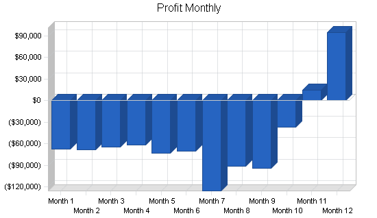 Telecommunications business plan, financial plan chart image