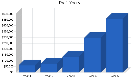 Sporting goods retail store business plan, financial plan chart image