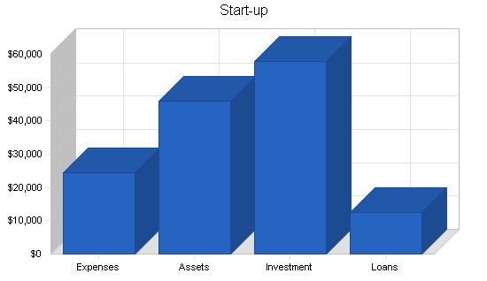 Commercial photography business plan, company summary chart image