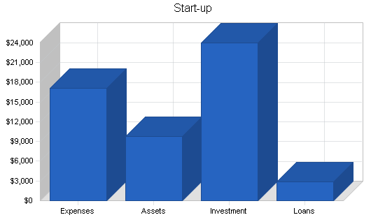 Gift shop business plan, company summary chart image