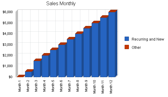 Automated accounting business plan, strategy and implementation summary chart image