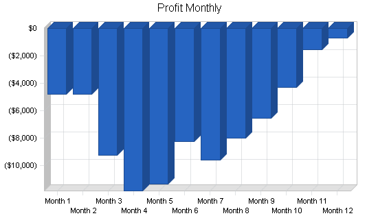 Fire rescue e-commerce business plan, financial plan chart image