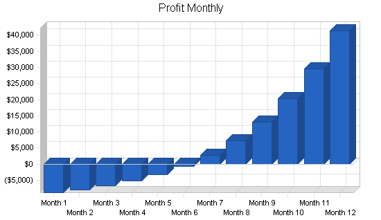 Locksmith business plan, financial plan chart image