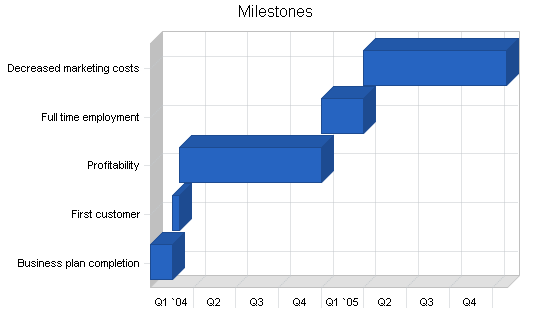 Administrative service business plan, strategy and implementation summary chart image