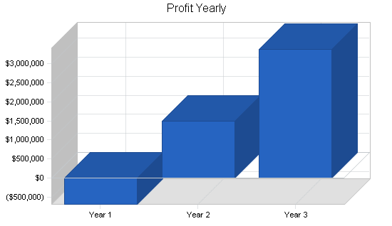 Print shop website business plan, financial plan chart image