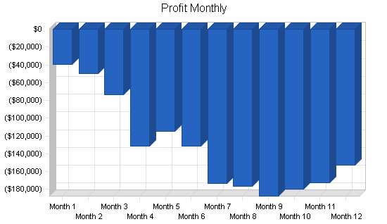 Childrens website business plan, financial plan chart image