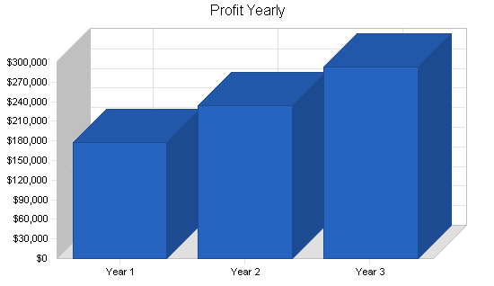 Paintball products retail business plan, financial plan chart image