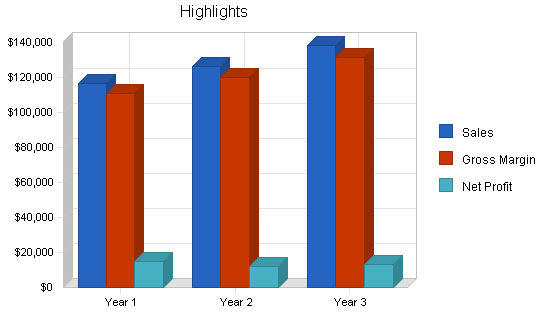 Video documentation service business plan, executive summary chart image