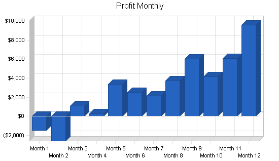 Video television production business plan, financial plan chart image