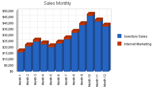 Auto parts store business plan, strategy and implementation summary chart image