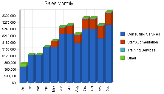 Software testing business plan, strategy and implementation summary chart image