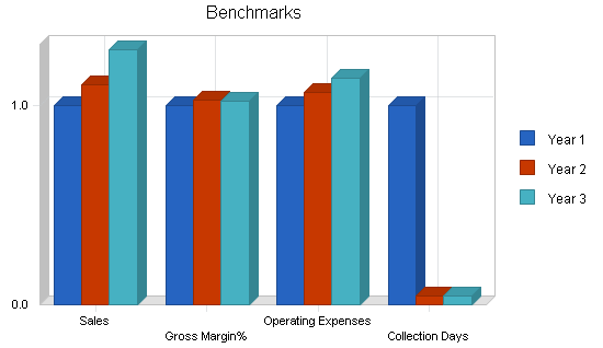 Software sales business plan, financial plan chart image